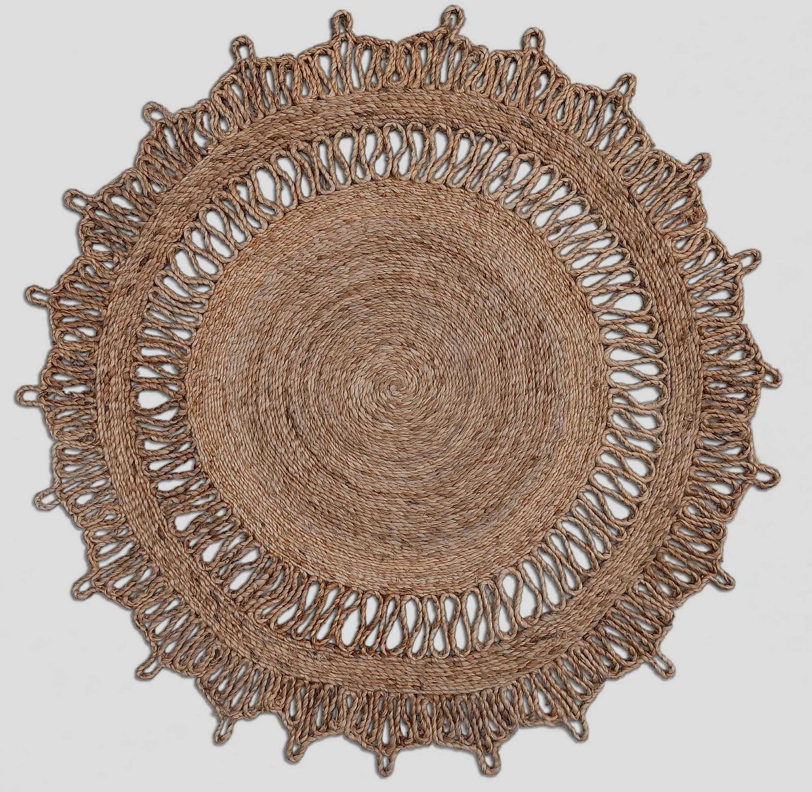 MRICStudio 3 Ft Round Jute Carpet (90 cm) – Handmade Natural Rug for Home - Image 2