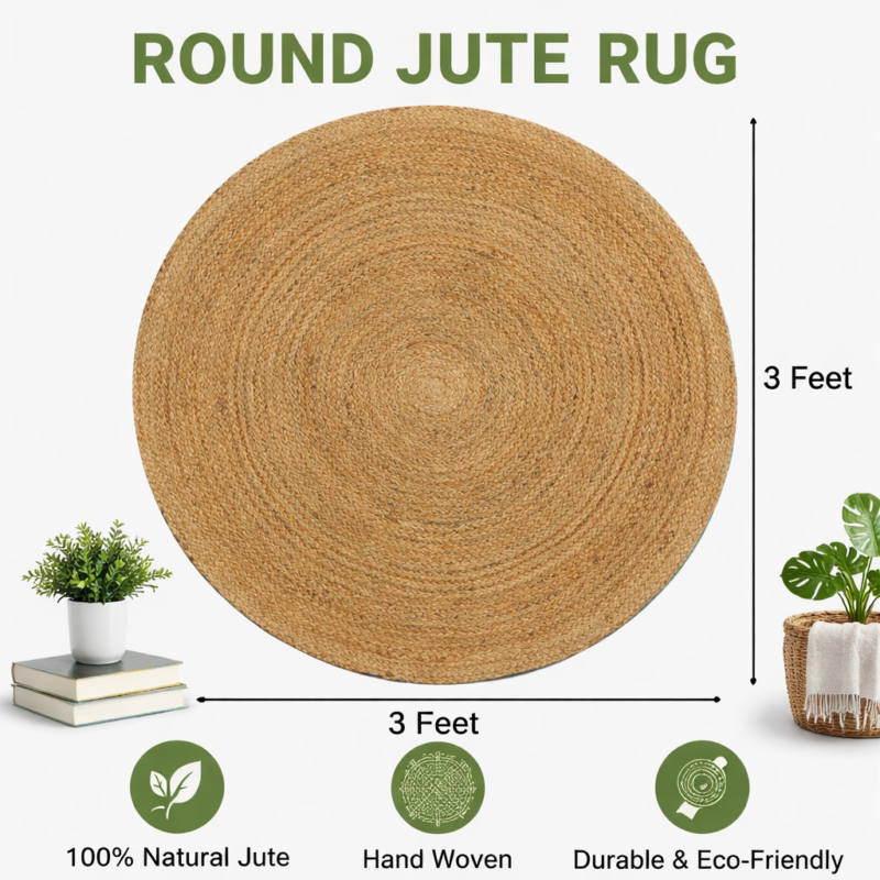 MRICStudio handmade natural braided carpet