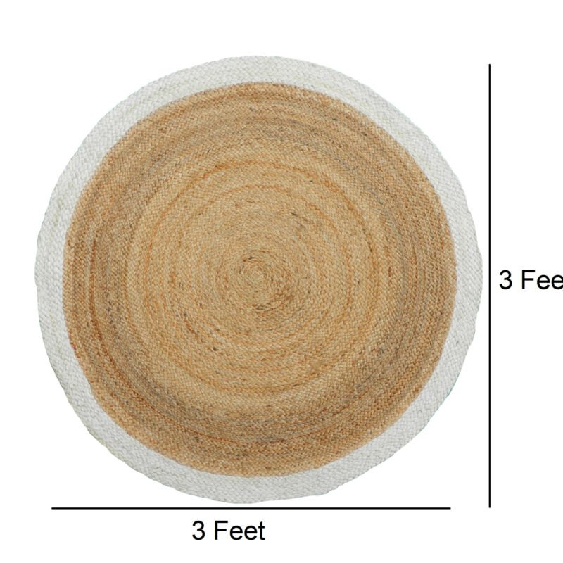 eco friendly circular jute rug for living room