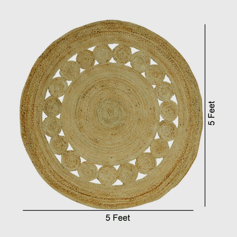 round natural braided rug for living room
