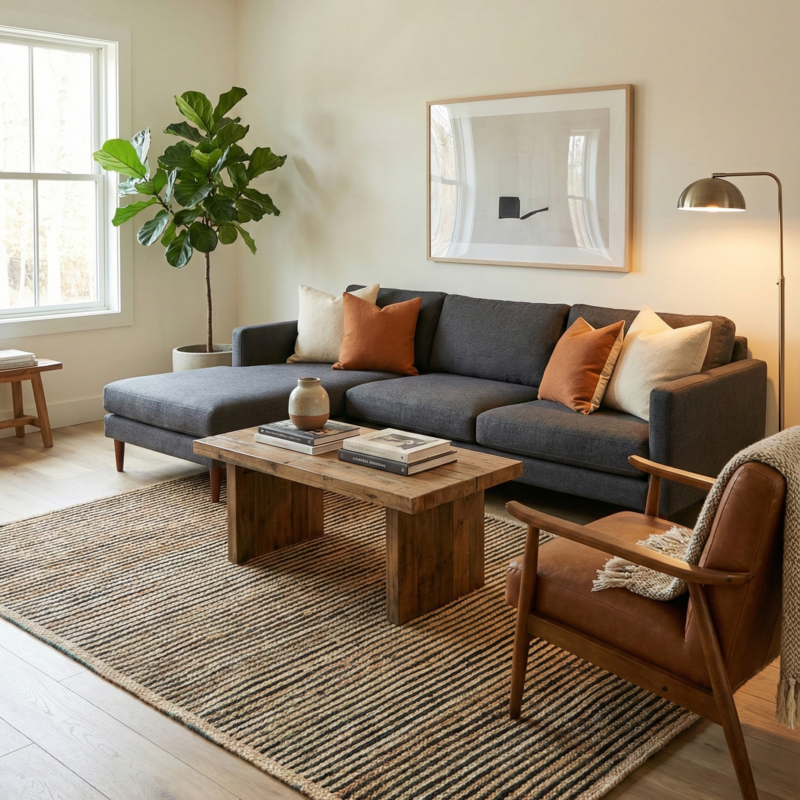 4x6 ft natural black stripe jute carpet handmade eco friendly area rug for living room