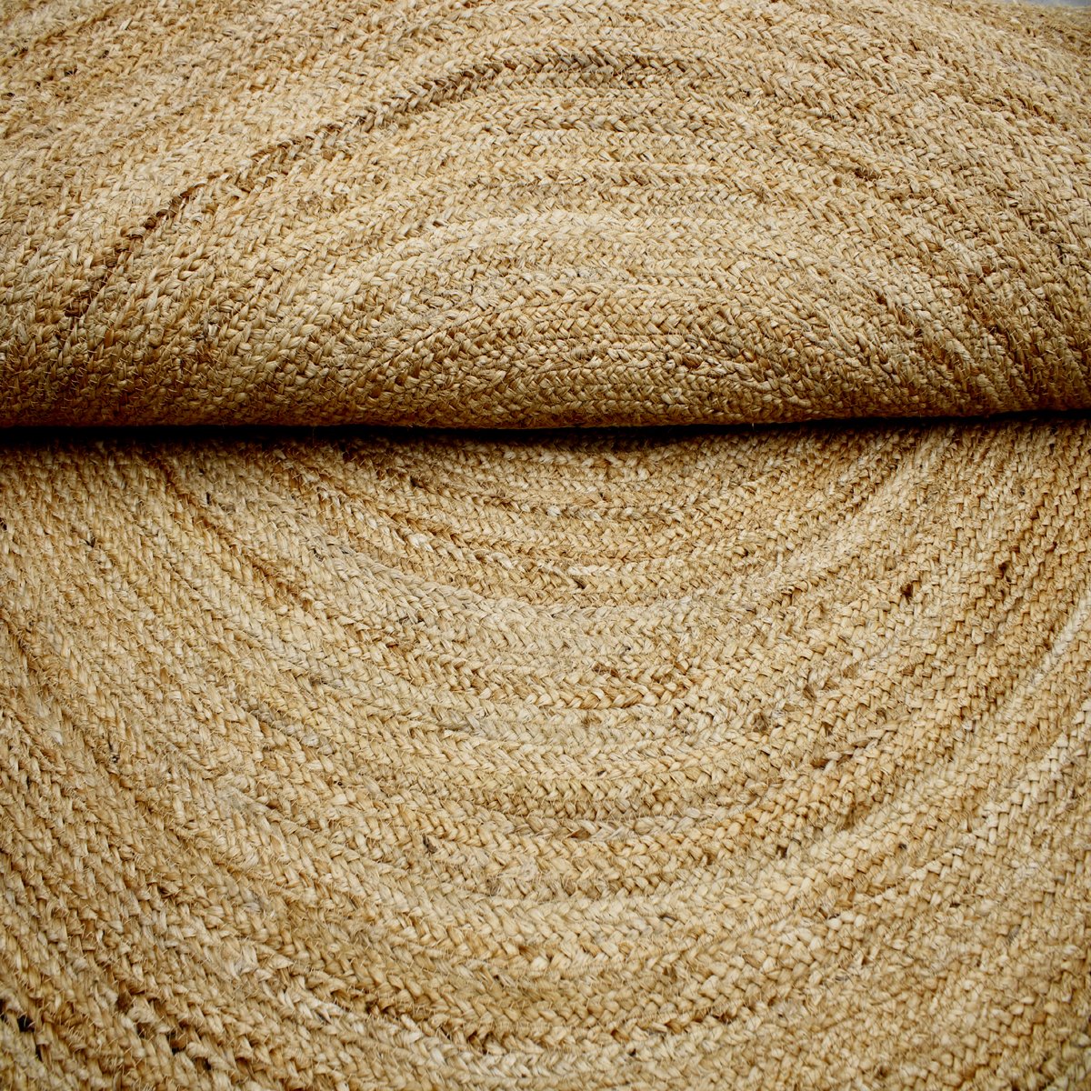 MRICStudio 6 Ft Round Natural Braided Jute Rug (180 CM) – Handmade Large Eco-Friendly Circular Carpet for Living Room & Dining Area - Image 2