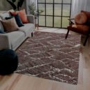 MRIC Studio 4x6 FT hand tufted wool rug red cream design