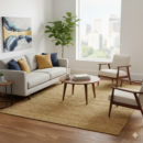 5x8 ft jute natural rug handmade eco friendly rectangular carpet for living room