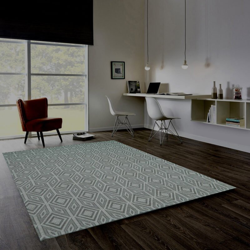 MRICStudio 5x8FT Handmade Flat Weave Jacquard Wool Rugs & Carpets