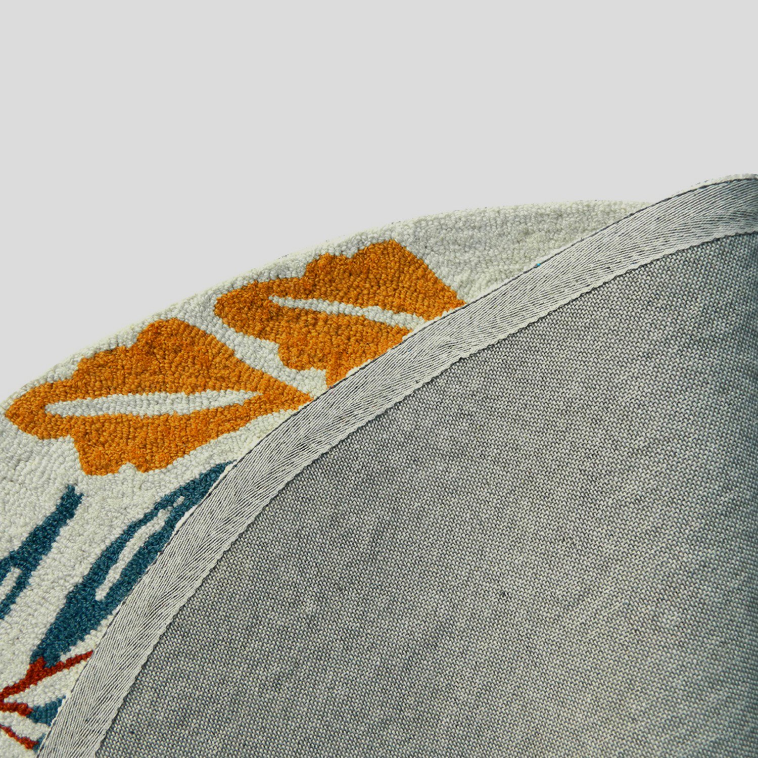 MRICStudio Premium 5 FT Round Hand Tufted Wool Carpet – Beautiful Floral Living Room Rug (150 CM Round) - Image 5