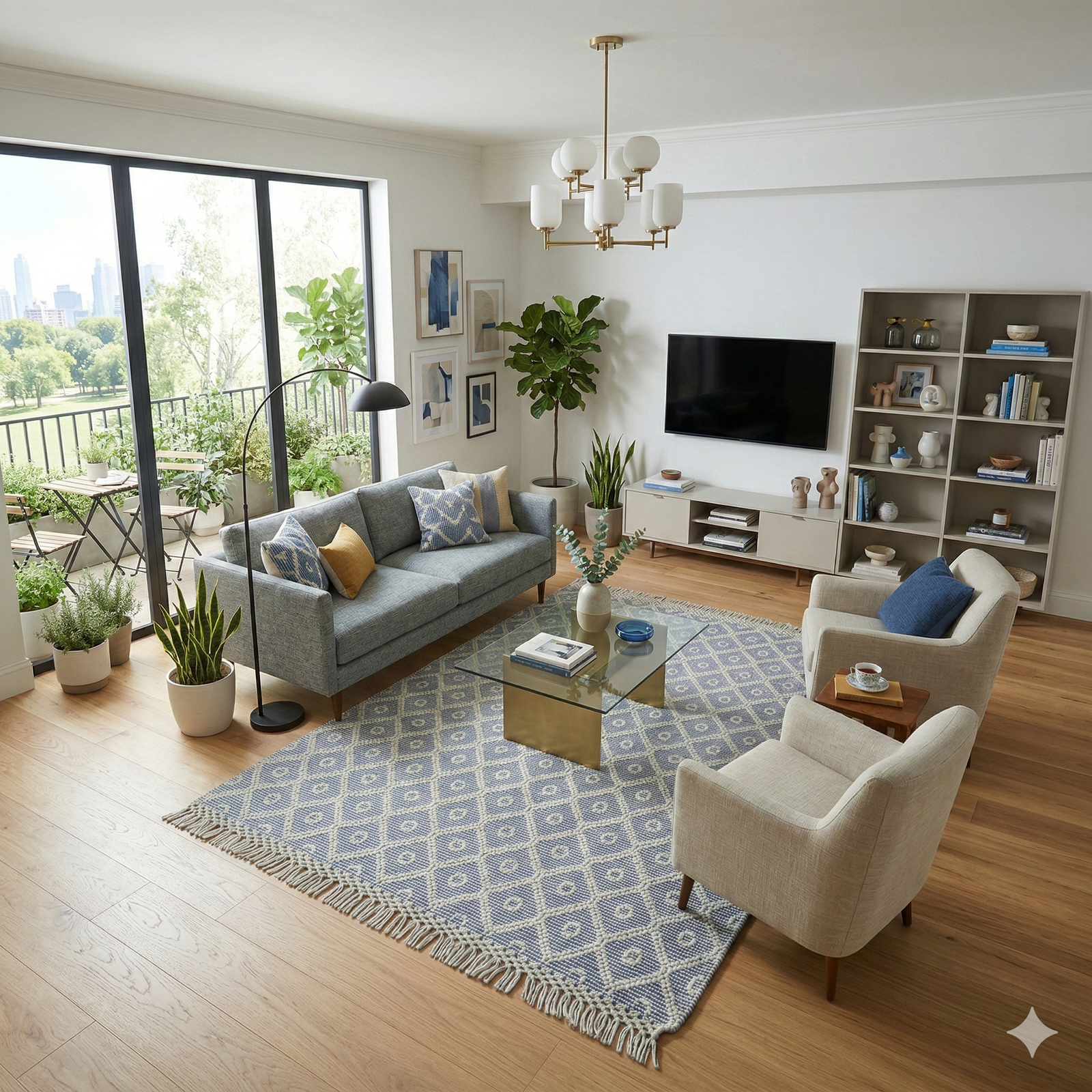 MRICStudio 5x8 FT Hand Woven Flat Weave Wool Rug – Premium Geometric Living Room Carpet (150 x 240 CM)