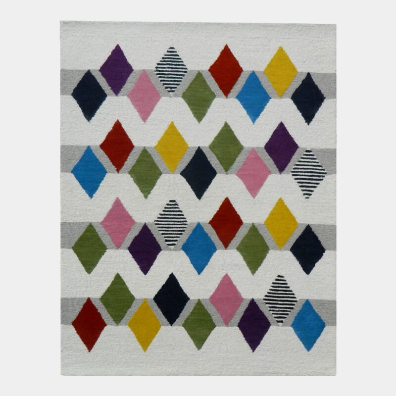 Colorful Geometric Living Room Carpet 4x6 FT