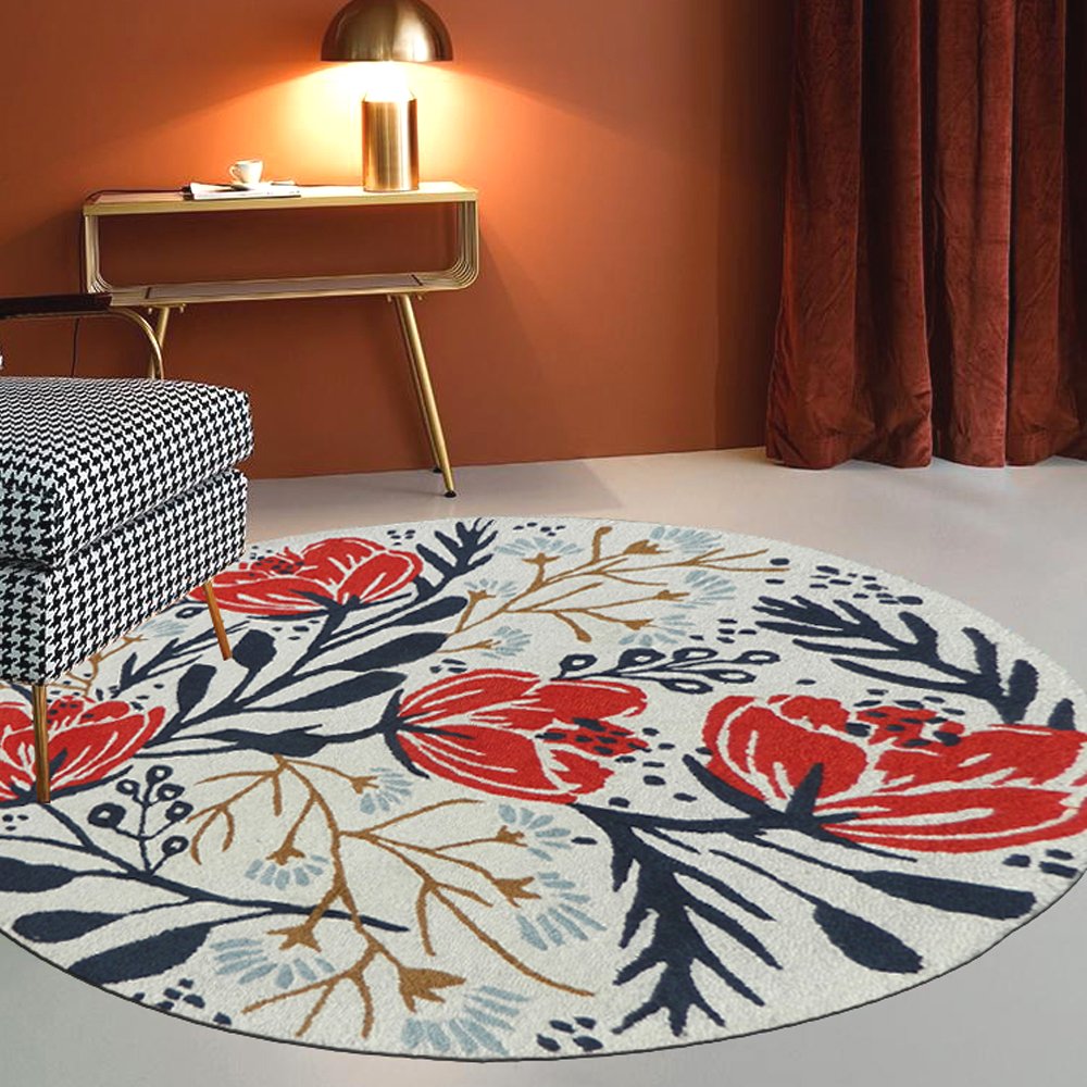 Hand Tufted Wool Round Carpet India