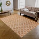 5x8FT handwoven jute rug flat weave diamond pattern 150x240 cm living room