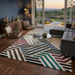 MRIC Studio 4x6 FT Hand Tufted Wool Rug for Living Room