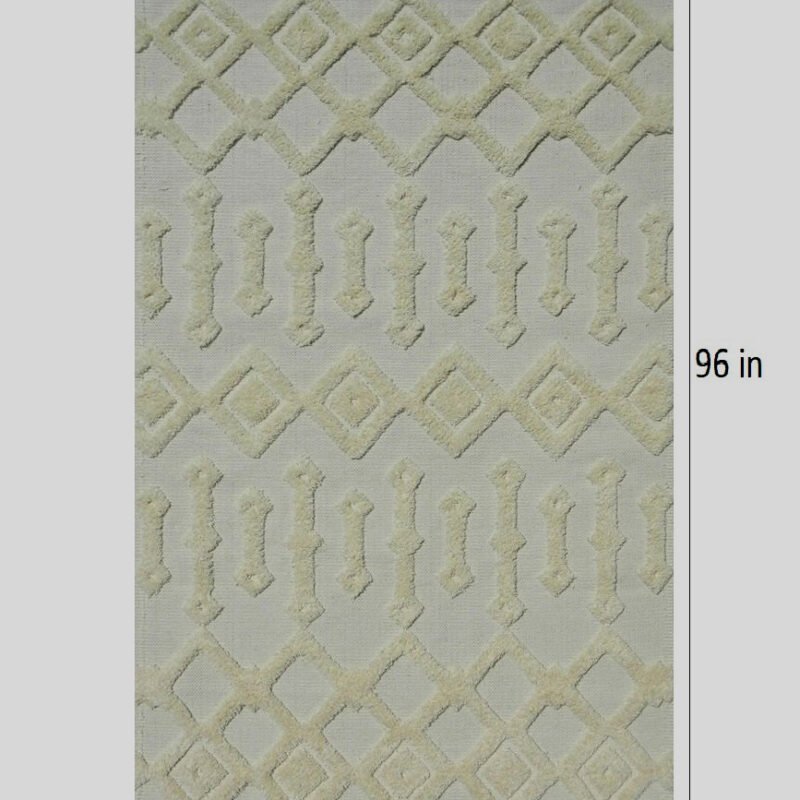 Ivory Wool Living Room Carpet 150x240 CM