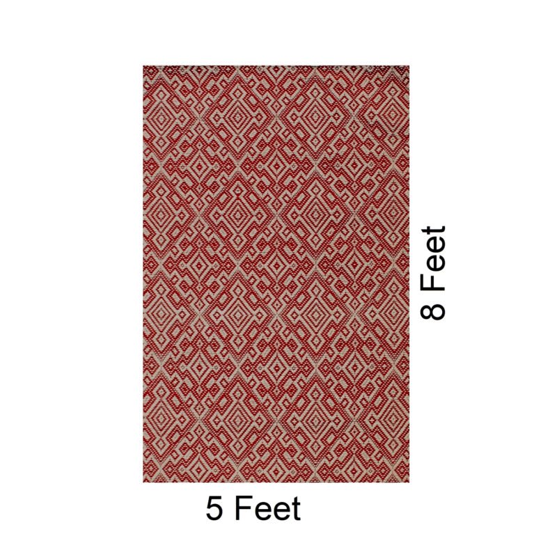 red wool carpet MRICStudio flat weave rug