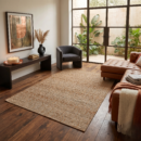 5x8FT handwoven jute wool rug flat weave jacquard 150x240 cm living room