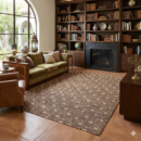 5x8FT handwoven jute rug natural black jacquard flat weave living room