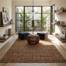 5x8FT handwoven jute rug living room