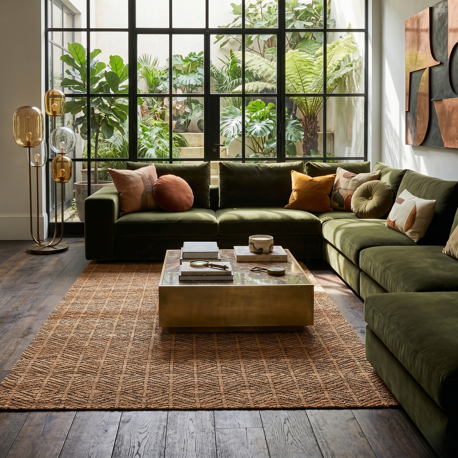 MRICStudio 5x8FT Premium Natural Black Jute Rug – Handwoven Flatweave Carpet with Cotton Backing for Living Room